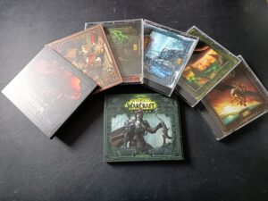 The World of Warcraft Collector's editions used to come with Physical soundtracks with a good chunk of the music from each expansion.